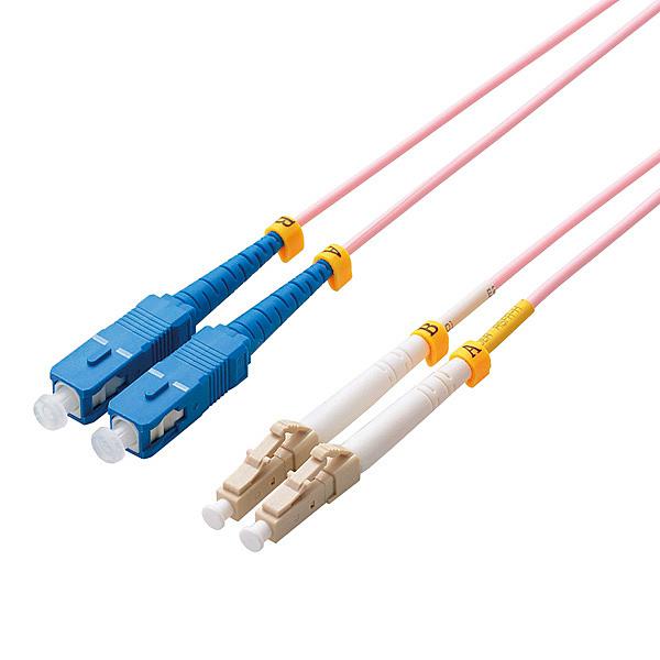 ELECOM OC-LCSC5OM3/3 光ファイバーケーブル/ マルチモード/ 10G/ LC-SC/ 3m