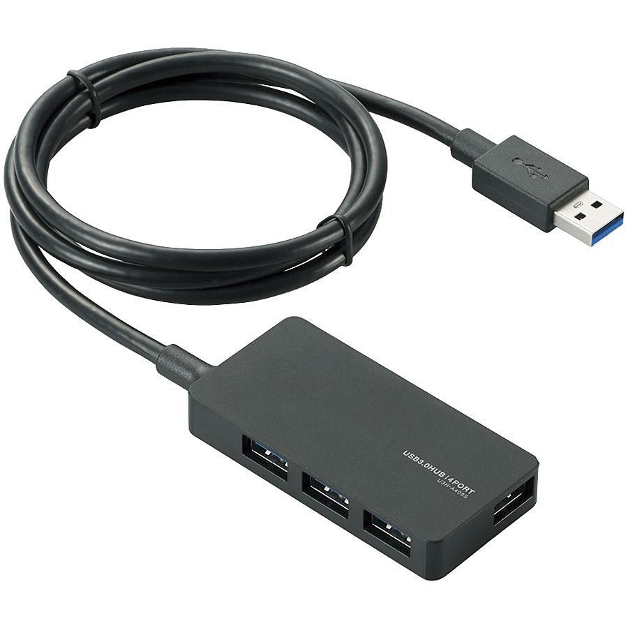 ELECOM U3H-A408SBK USB3.0ハブ/ ACアダプタ付/ セルフパワー/ 4ポート/ ブラック｜pc-express｜02