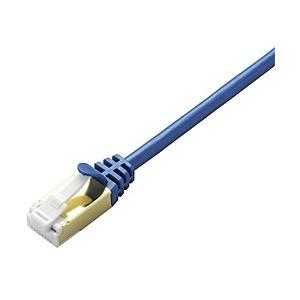 ELECOM LD-TWSST/BM50 ツメ折れ防止スリムLANケーブル(Cat7準拠)/ 5.0m/ ブルーメタリック｜pc-express