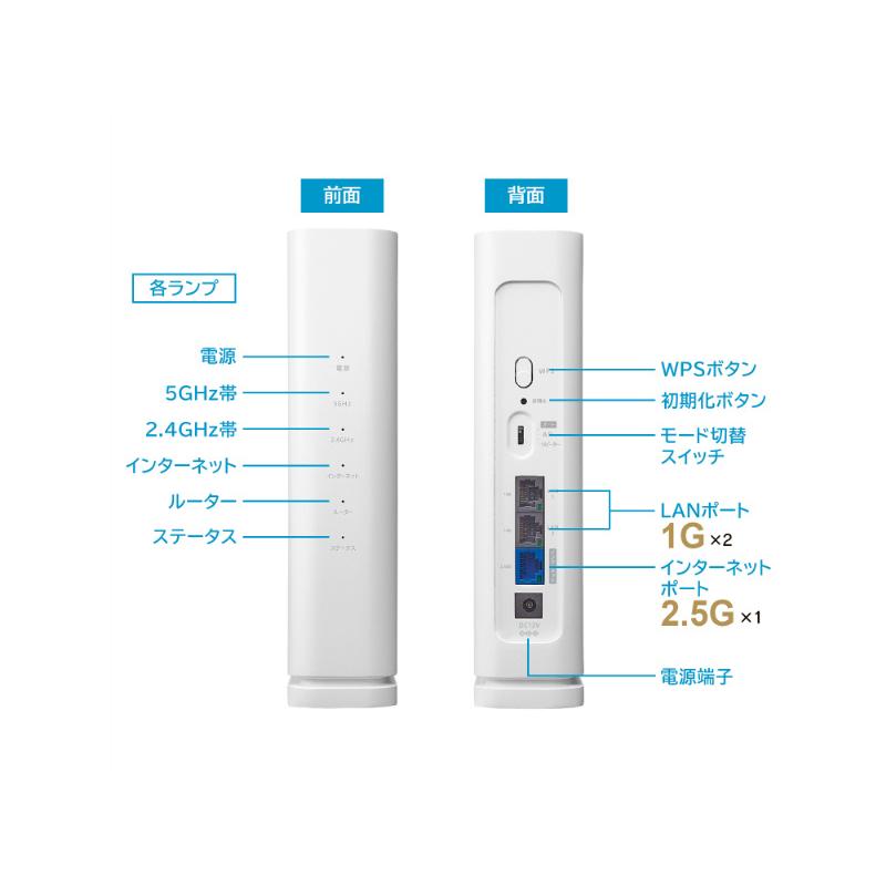 IODATA WN-7D36QR 2.5Gbps対応Wi-Fi 7デュアルバンドルーター : PC&