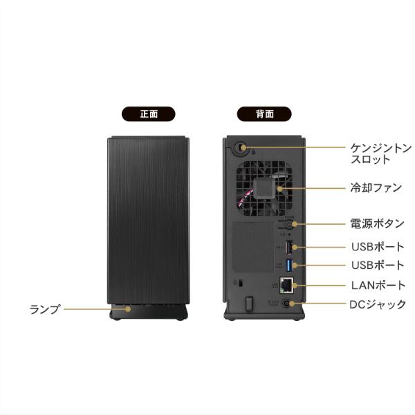 アイオーデータ HDL2-LE04 2.5GbE対応 2ドライブ ネットワークHDD 4TB