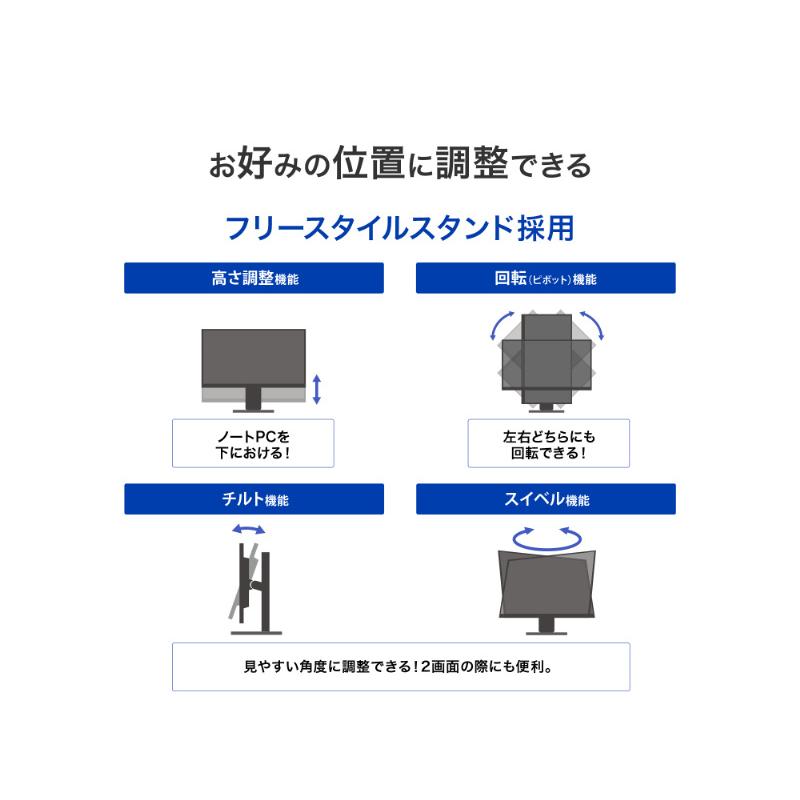 IODATA LCD-C222SDB-F ワイド液晶ディスプレイ 21.5型/ 1920×1080/ HDMI、DisplayPort、USB Type-C/ ブラック/ スピーカ…_6