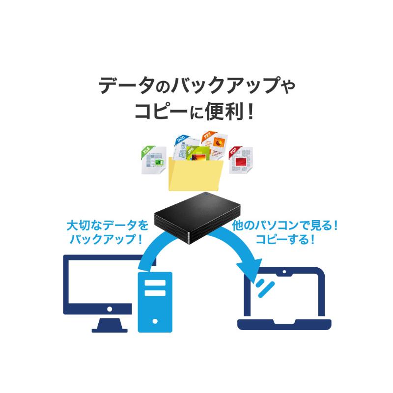 IODATA HDPH-UTV4DK USB 5Gbps（USB3.2 Gen1）対応 ポータブル