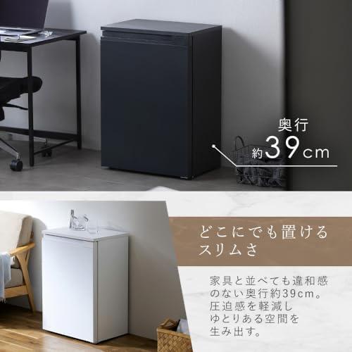 アイリスオーヤマ IRSN-7A-B 奥行スリム冷蔵庫 66L ブラック : PC&家電