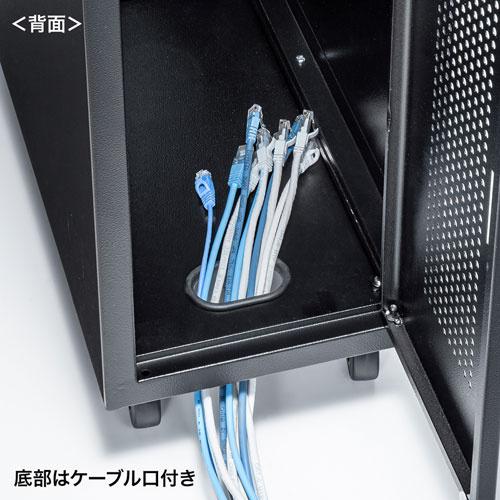 サンワサプライ CP-THBOX2UBK キャスター付き添い人こしきボックス席（2U・黒いこと）