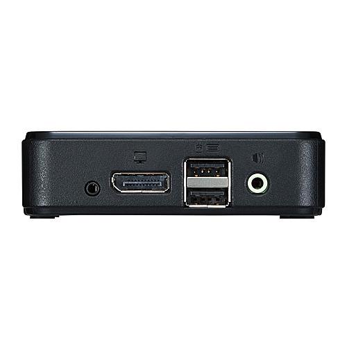 サンワサプライ 【スクエア】 SW-KVM2WDPU DisplayPort対応手元スイッチ付きパソコン自動切替器（2：1）