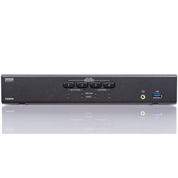 サンワサプライ SW-KVM4U3HD 4K対応HDMIパソコン自動切替器（4：1）の画像