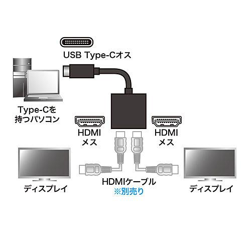 サンワサプライ AD-ALCMST2HD USB TypeC MSTハブ（DisplayPort Altモード）｜pc-express｜02