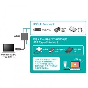 サンワサプライ USB-3TCP9BK USB Type-C　ハブ（A×2/ C×1）｜pc-express｜08