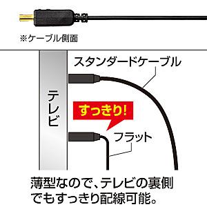 サンワサプライ KM-HD20-100FK フラットHDMIケーブル（10m・ブラック）_2