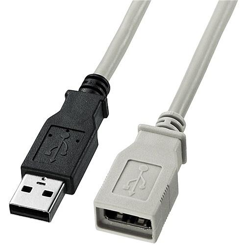 サンワサプライ KU-EN03K USB延長ケーブル（ライトグレー・0.3m）｜pc-express