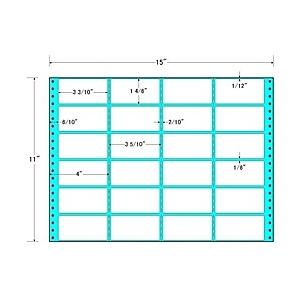 東洋印刷 MH15X タックフォームラベル 15インチ×11インチ 24面付(1ケース500折)