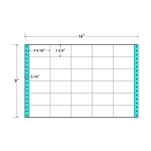  東洋印刷 M14F タックフォームラベル 14インチ×9インチ 30面付(1ケース500折)