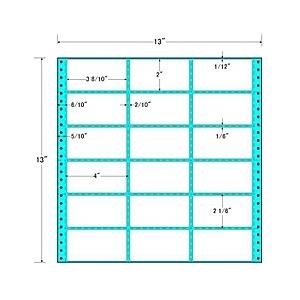 東洋印刷 M13A タックフォームラベル 13インチ×13インチ 18面付(1ケース500折)