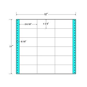 東洋印刷　M12D　タックフォームラベル　12インチ×11インチ　18面付(1ケース500折)