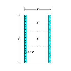 東洋印刷 MM5Z タックフォームラベル 5インチ×9インチ 3面付(1ケース1000折)