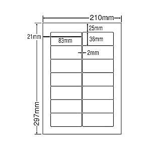 東洋印刷 RIG210FH シートカットラベル A4版 14面付(1ケース500シート)