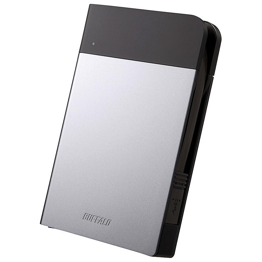 バッファロー HD-PZN2.0U3-S ICカード対応MILスペック 耐衝撃ボディー防雨防塵ポータブルHDD 2TB シルバー