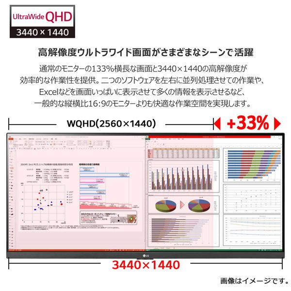 LG電子 34WQ75C-B 液晶ディスプレイ 34型/ 3440×1440/ HDMI LG電子 34WQ75C-B 液晶ディスプレイ 34型/ 3440×1440/ HDMI