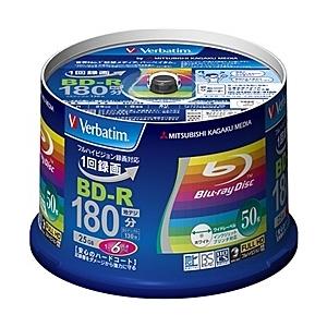 Verbatim VBR130RP50V4 BD-R 録画用 130分 1-6倍速 スピンドルケース50枚パック ワイド印刷対応｜pc-express