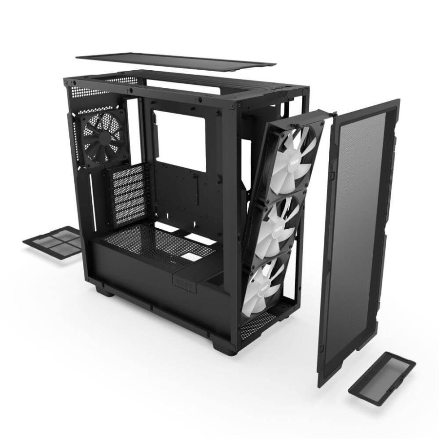 NZXT H7 Flow RGB Black CM-H71FB-R1 「H7 Flow RGB」シリーズミドルタワーケース・ブラックモデル｜pc-koubou｜07