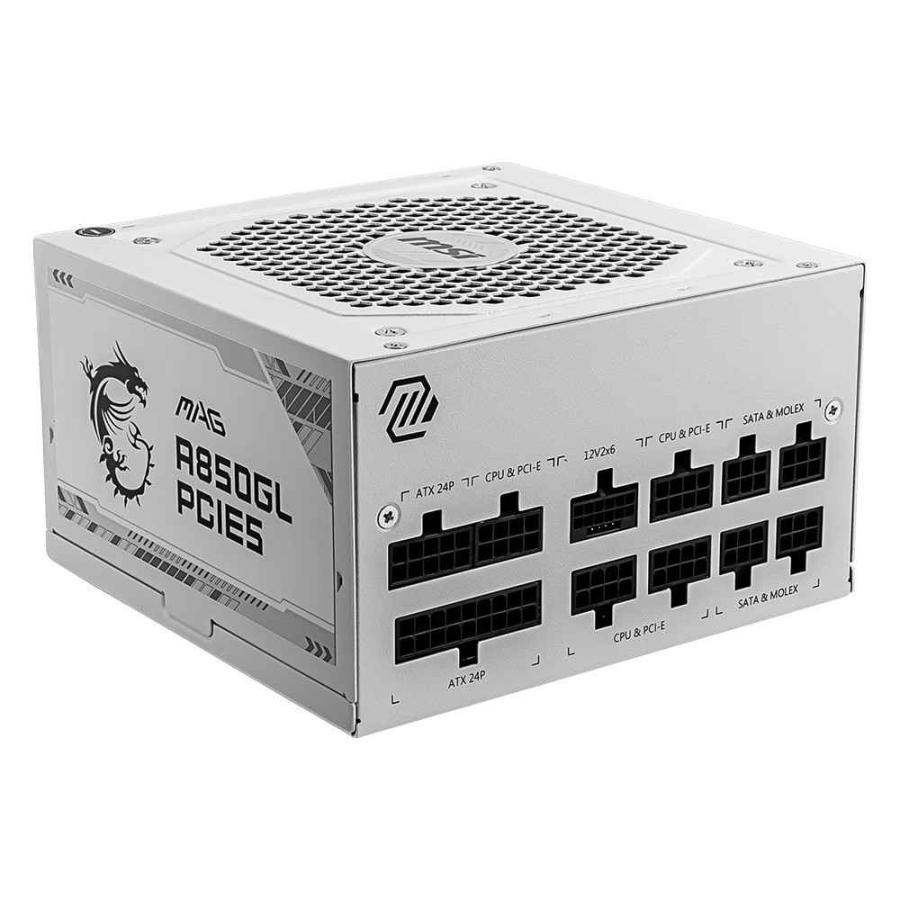MSI MAG A850GL PCIE5 WHITE 80PLUS GOLD認証取得 ATX 3.0対応 フル