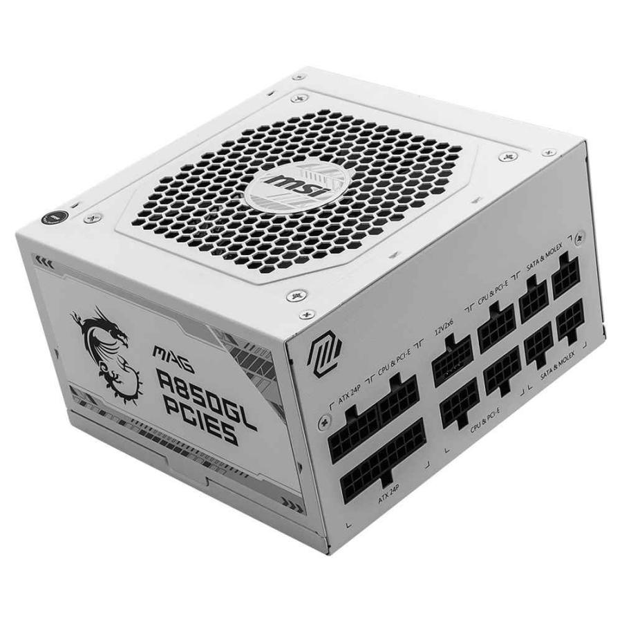 MSI MAG A850GL PCIE5 WHITE 80PLUS GOLD認証取得 ATX 3.0対応 フル