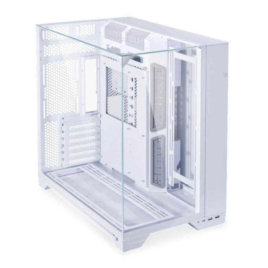Lian Li O11 Vision White 3面強化ガラスパネル仕様のピラーレスミドルタワーケース ホワイト｜pc-koubou｜02
