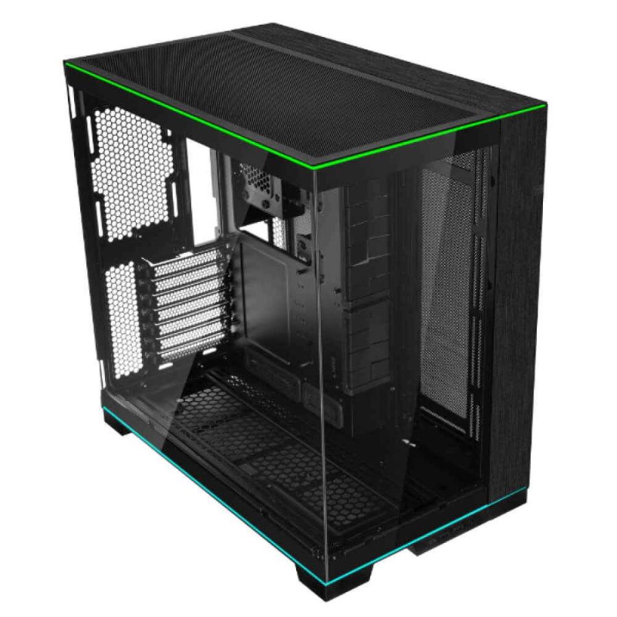 Lian Li O11D EVO RGB Black デュアル ARGB ライト ストリップが特徴的 
