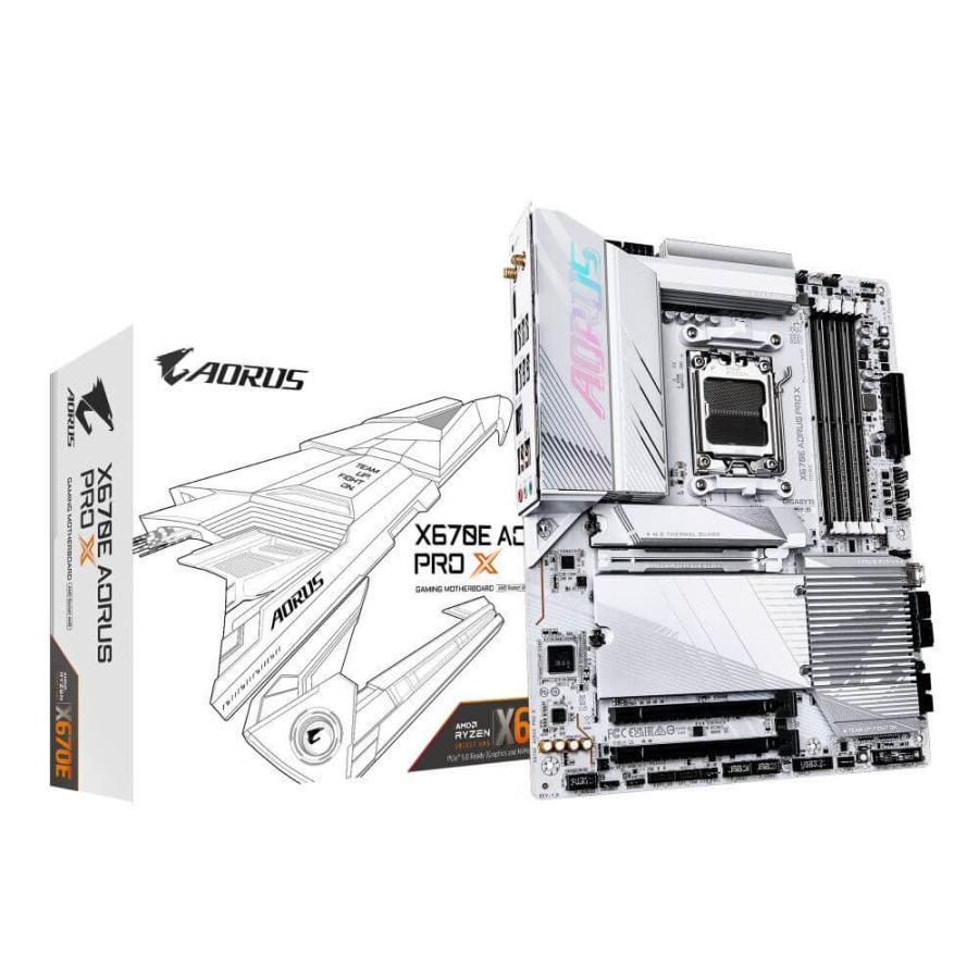 GIGABYTE X670E AORUS PRO X AMD X670チップセット搭載 ATXマザーボード m5s1p1068821