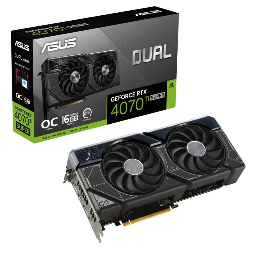 ASUS DUAL-RTX4070TIS-O16G GeForce RTX 4070 Ti SUPER 搭載 