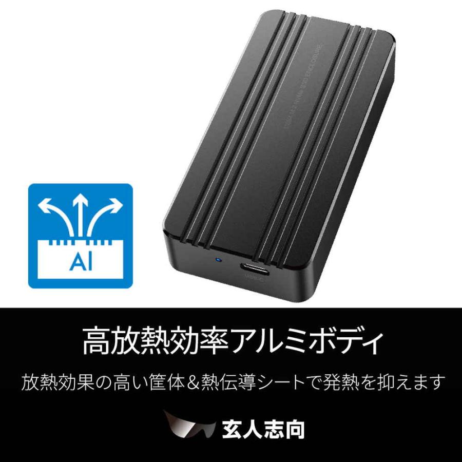 玄人志向 GWM.2AM-U4CC USB4 Gen3×2接続 外付けM.2 NVMe SSD 玄人志向 GWM.2AM-U4CC USB4 Gen3×2接続 外付けM.2 NVMe SSD