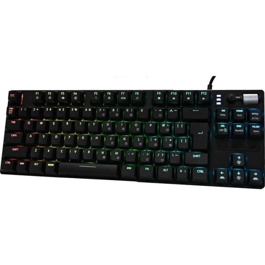 パソコン工房 メカニカルゲーミングキーボード 日本語 茶軸 ブラック