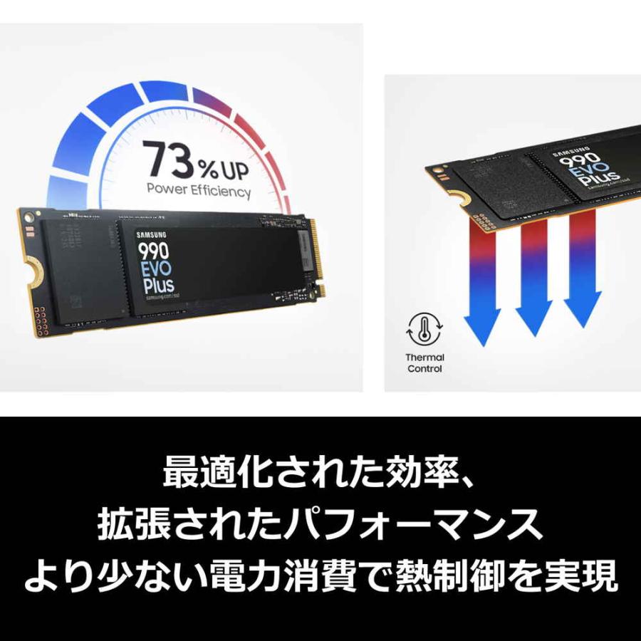 SAMSUNG MZ-V9S2T0B-IT 990 EVO Plusシリーズ 2TB M.2 (2280) PCIe Gen 4.0 x4 NVMe 2.0_4