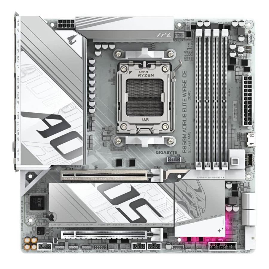 GIGABYTE B850M AORUS ELITE WIFI6E ICE AMD B850搭載 AMD Ryzen 9000/8000/7000シリーズ対応 Micro-ATXマザーボード