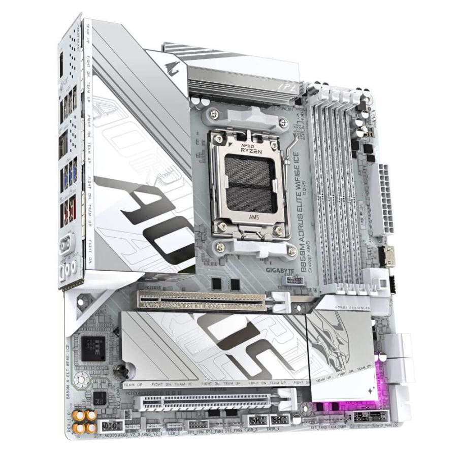 GIGABYTE B850M AORUS ELITE WIFI6E ICE AMD B850搭載 AMD Ryzen 9000/8000/7000シリーズ対応 Micro-ATXマザーボード