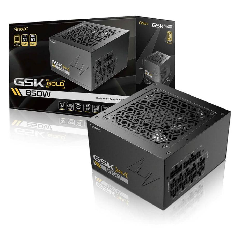 GSK850 電源ユニット　atx3.1 pcie5.1 Antec GSK850 ATX3.1 ATX3.1は、80PLUS GOLD 認証を取得した高効率高
