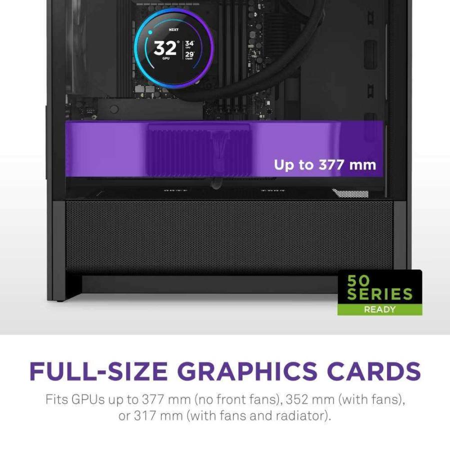 NZXT H3 Flow (2025) Black 高エアフローMicroATXケース「H3 Flow