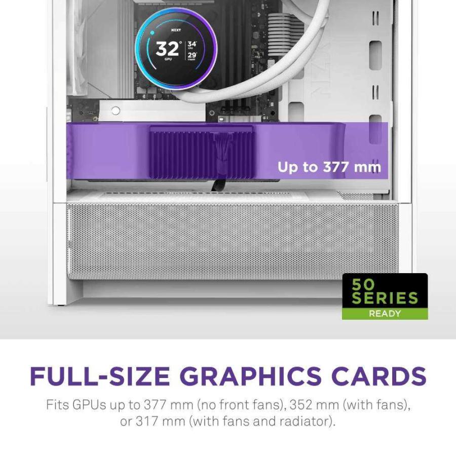 NZXT H3 Flow (2025) White 高エアフローMicroATXケース「H3 Flow