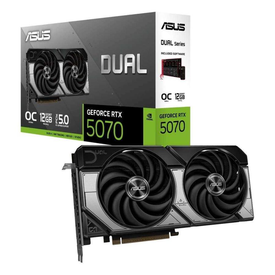 ASUS Dual GeForce RTX 5070 12GB GDDR7 OC Edition NVIDIA 5070搭載