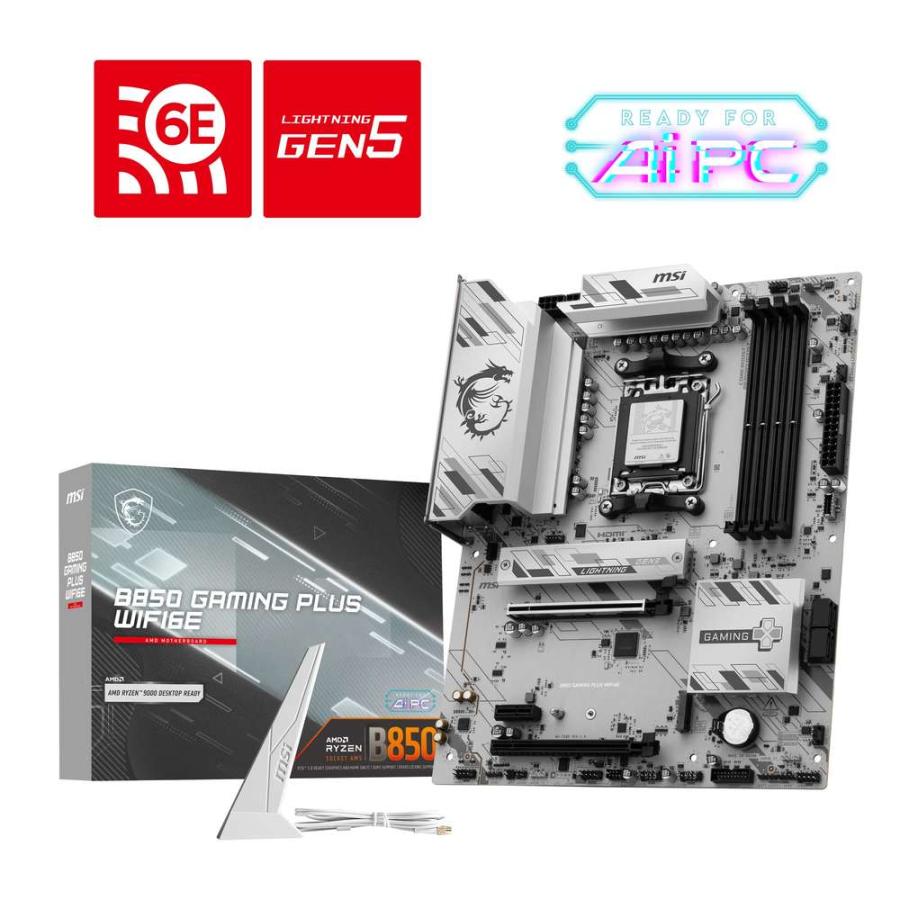 MSI B850 GAMING PLUS WIFI6E AMD B850チップセット搭載、AMD Ryzen 