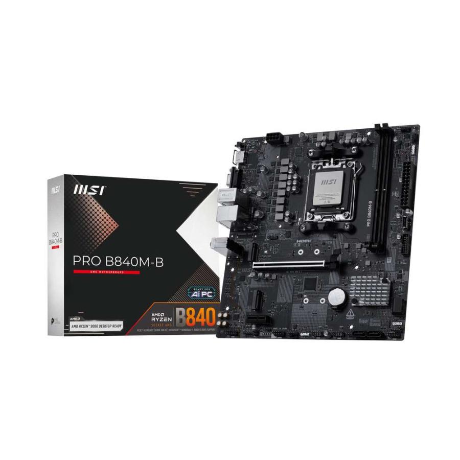 MSI PRO B840M-B (パソコン工房限定モデル) AMD B840チップセット搭載Micro-ATXマザーボード_1