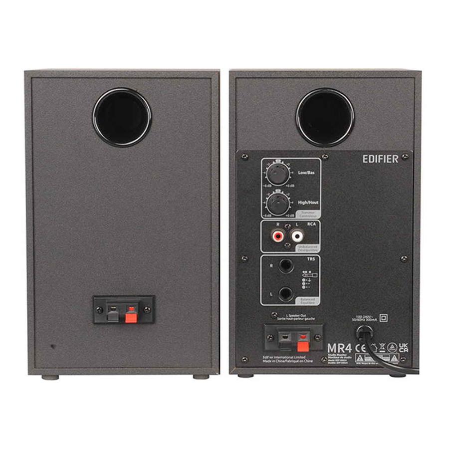 Edifier MR4 スタジオモニタースピーカー 42W ブラック Edifier MR4 Black 42WのRMS出力を備えたスタジオモニタースピーカー