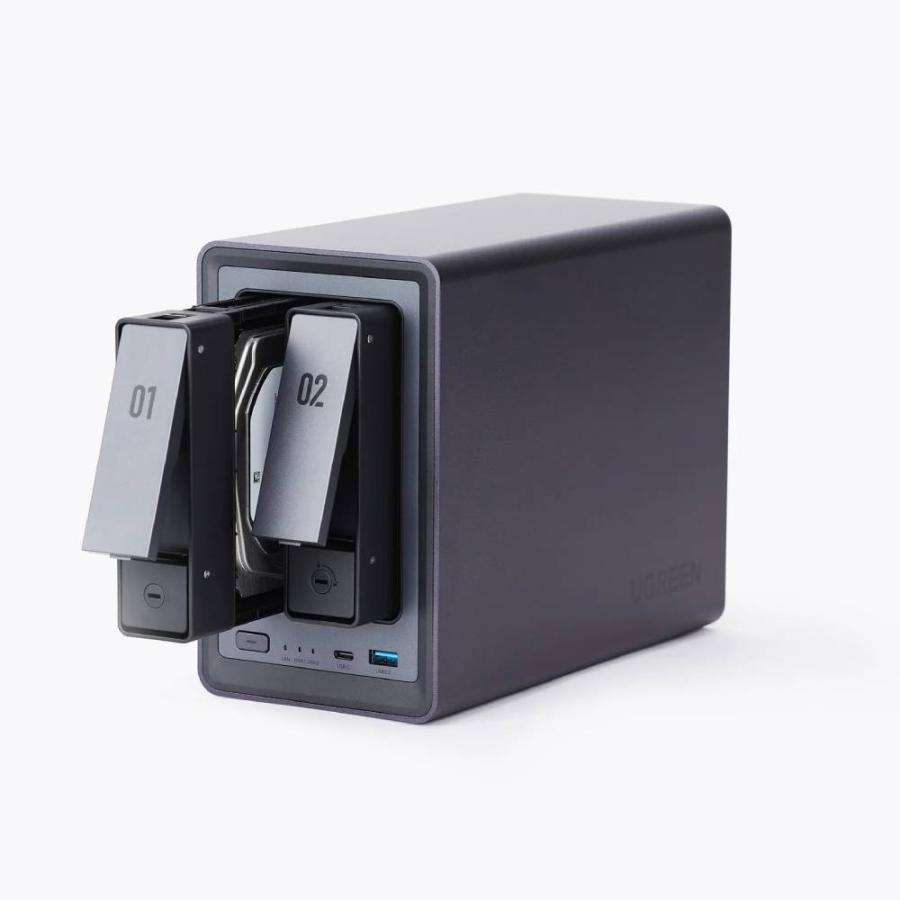 【新品未使用】UGREEN NASync DXP2800 2ベイデスクトップ UGREEN NASync DXP2800 2ベイデスクトップnasキット 2年保証付