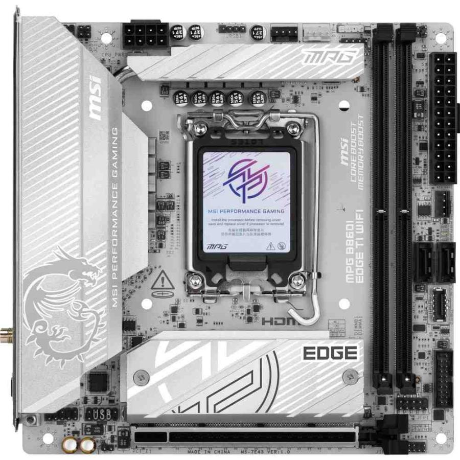 マザーボード MSI EDGE B860I Intel Core Ultra 7 265K MSI MPG B860I EDGE TI WIFI 第2世代Intel Core Ultra対応の高性能Mini