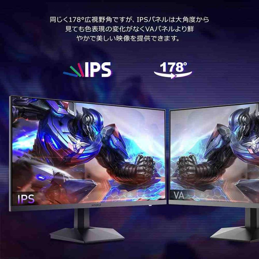 KOORUI G2411P ゲーミングモニター 液晶サイズ23.8inch パネルIPS