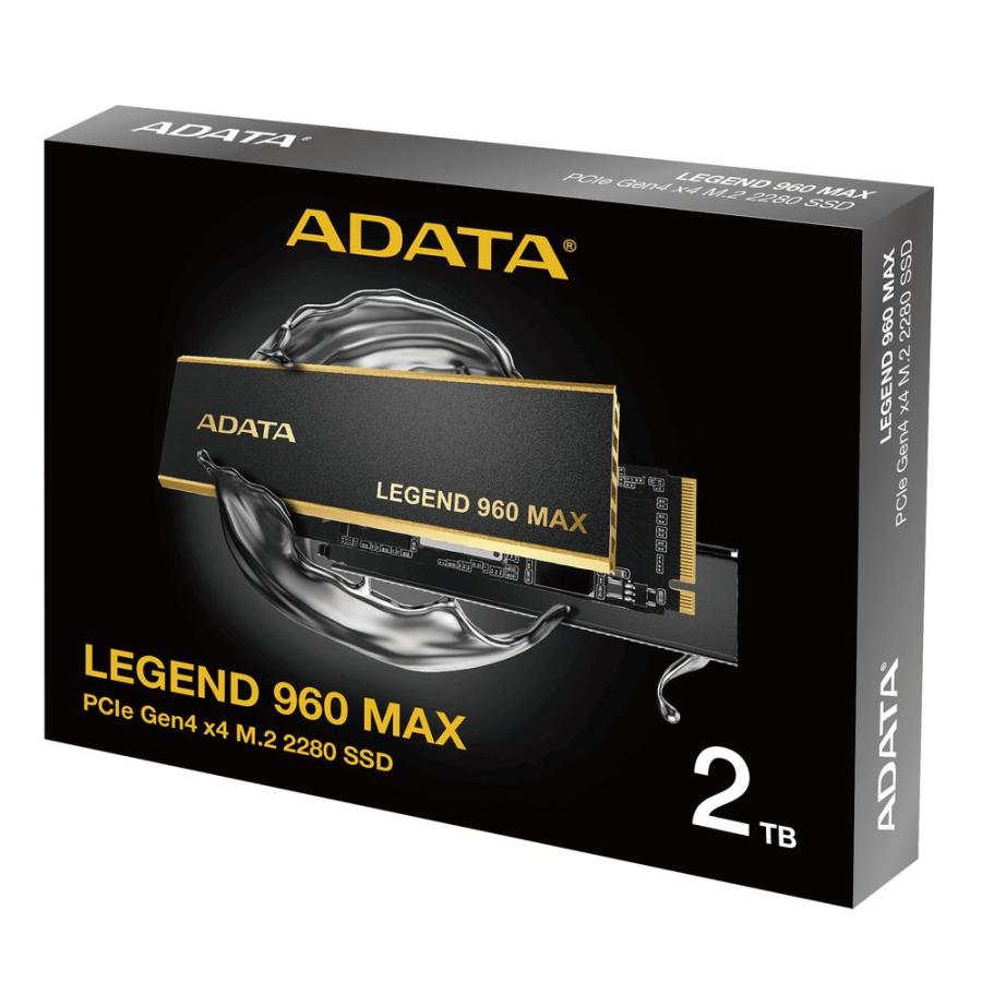 ADATA ALEG-960M-2TCS-I LEGEND 960 MAX 2TB LEGEND 960 MAX PCIe Gen4 x4 M.2 2280 ソリッドステートドライブ 2TBの画像