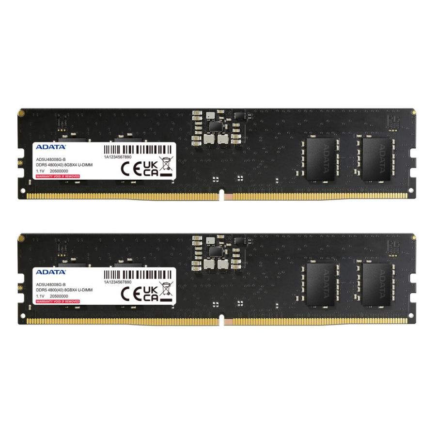ADATA AD5U48008G-DT-I (8GB 2枚組) DDR5-4800 U-DIMM メモリ