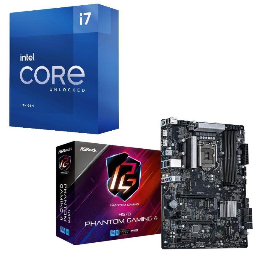 パーツセット Intel Core i7 11700K BOX + Gaming 4 ASRock 人気上昇中 予約販売品 セット Phantom H570