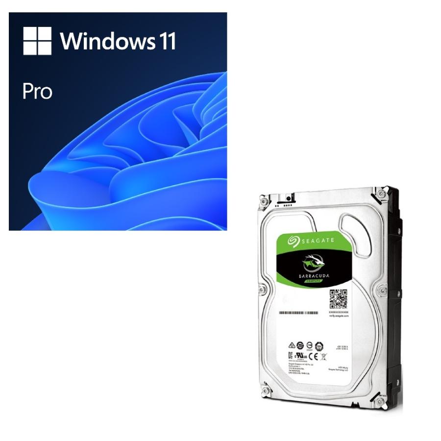 Windows 11 Pro 64bit DSP + SEAGATE ST8000DM004 バンドルセット 企業ユーザー、上級一般ユーザー向けの Pro 64bit DSP版